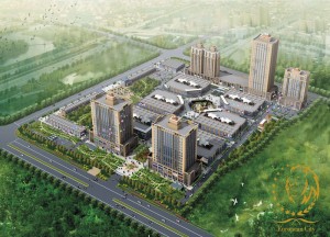 Sopra, un rendering del centro commerciale European City sorgerà a Shanghai, in cui saranno vendute le eccellenze dei prodotti europei e in cui l'italia avrà un ruolo di primissimo piano.