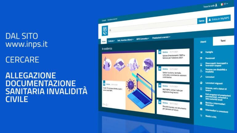 Inps domanda invalidità civile