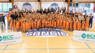 Cerimonia di consegna delle maglie ai piccoli della Sangiorgese Basket stagione 2024/25