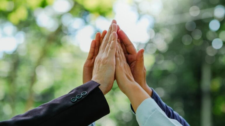 economia sociale stretta mani